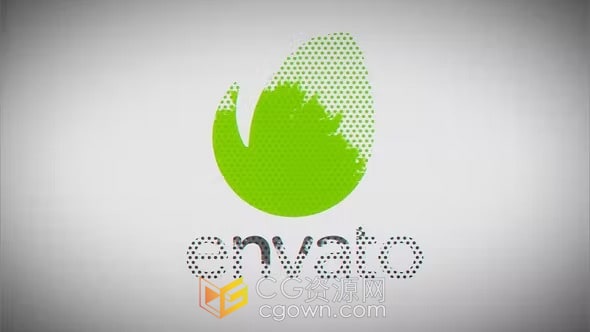 动态点点纹理遮罩动画LOGO视频片头PR模板