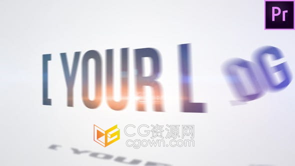 PR模板-明亮干净耀斑闪光飞行LOGO公司品牌动画视频片头