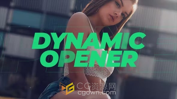 AE视频片头模板动感开场动画效果制作