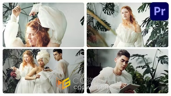 干净简约时尚广告分屏动画创意多屏效果缩放展示-PR模板