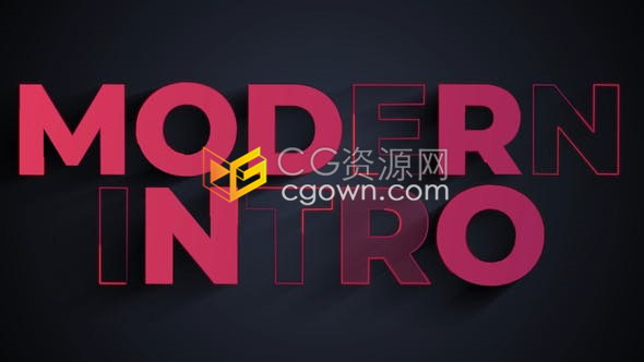 PR预设-现代印刷字体动态文字大标题宣传片头