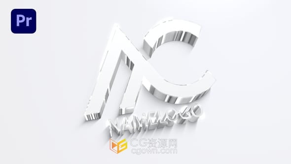 闪耀光泽快速动态标志动画Logo Reveal-PR模板下载