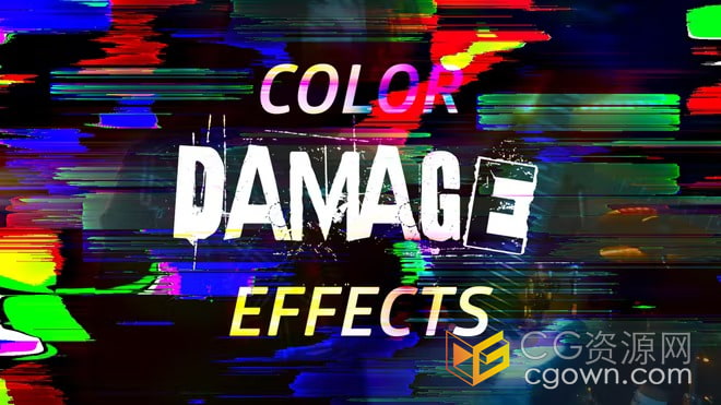 4K色彩损坏效果PR预设适合嘻哈说唱摇滚电子技术重金属活力时尚音乐视频