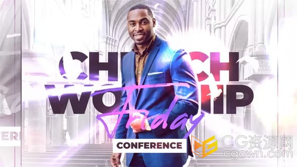 教会仪式介绍社交活动宣传切割动画效果视频-PR模板下载