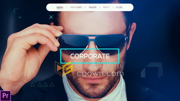 PR模板-创建公司幻灯片简约介绍企业宣传片视频图文动画