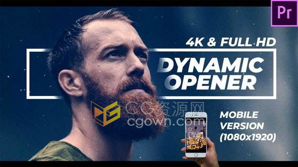 PR模板-炫酷故障效果动感快速介绍宣传视频片头动画制作