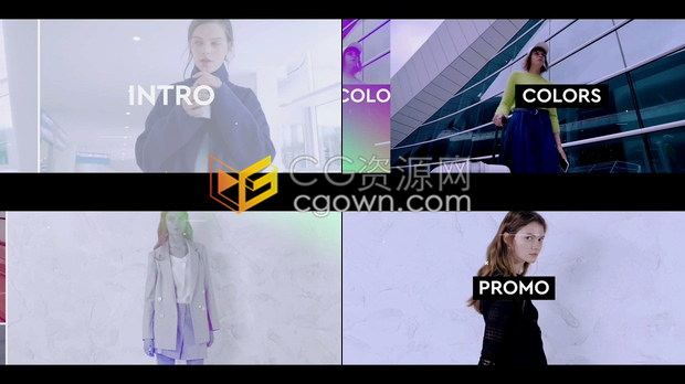 PR模板剪辑动感短片街头服饰时装秀美女广告旅行杂志宣传视频片头