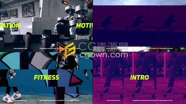 PR模板剪辑城市街头极限运动动感短片简介宣传视频片头