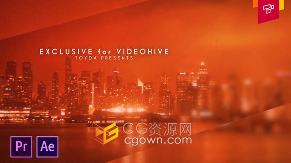 AE/PR模板-蒙版遮罩透视效果制作老电影预告片红色文化宣传片