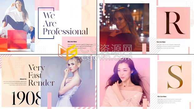 PR预设/AE模板-时尚杂志写真魅力时尚频道时装期刊新品展示促销特卖品牌宣传广告