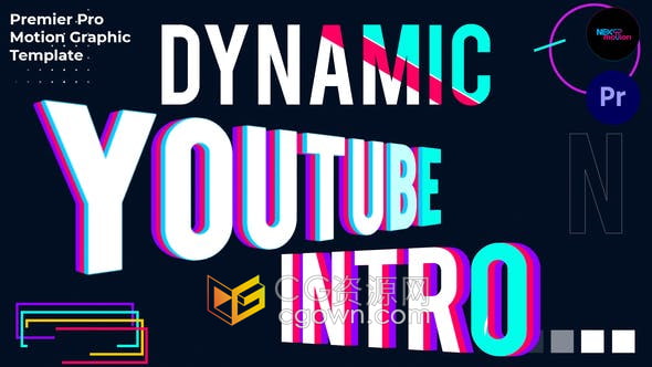 AE/PR模板-4K动感快速社交网络包装片头时尚简短音乐宣传开场