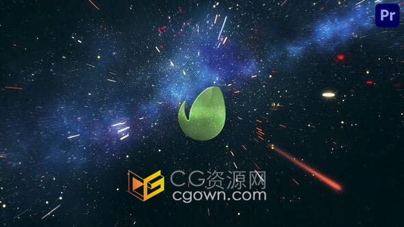 PR模板大气三维银河空间感标题显示公司品牌标语号召性用语介绍