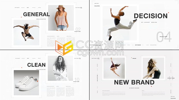 AE&PR模板杂志设计风格排版宣传时装摄影照片展示服装内衣性感促销