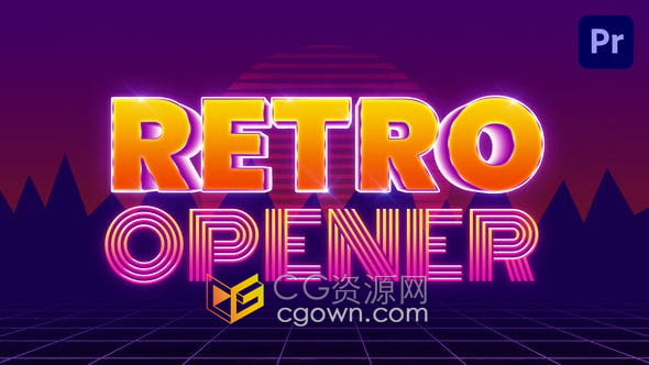 PR模板-独特创意叠加过渡胶片颗粒划痕效果制作多彩复古宣传片