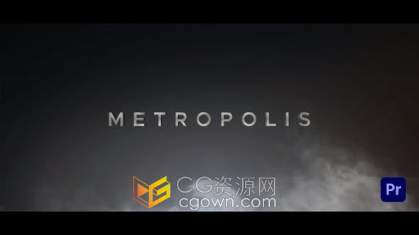 PR模板复古灰色调视差效果怀旧电影视频标题预告片