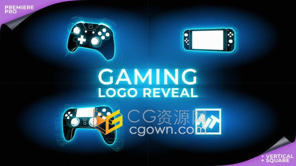 PR模板游戏机控制器故障动画介绍宣传视频片头制作