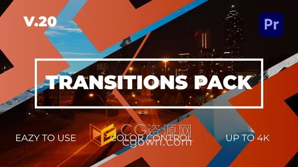 PR模板-16个图形剪切过渡Transitions Pack V20