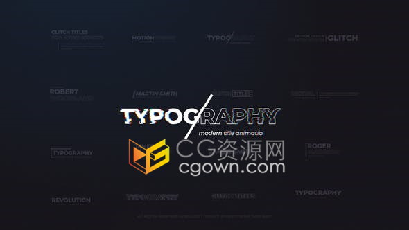 PR模板16组设计故障扭曲毛刺HUD科技视频字幕文字标题动画