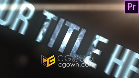 PR模板光效粒子快速能量旋风缩放文字标题介绍视频片头制作