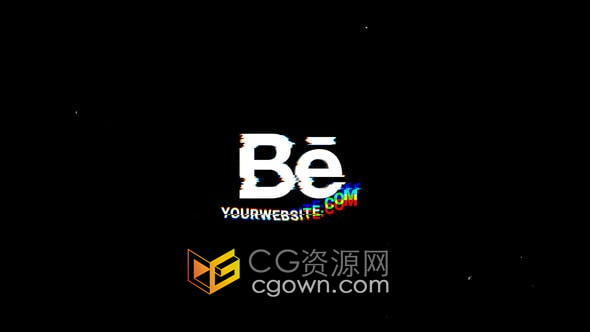 PR模板-快速故障拉伸抖音快手剪映LOGO标志动画