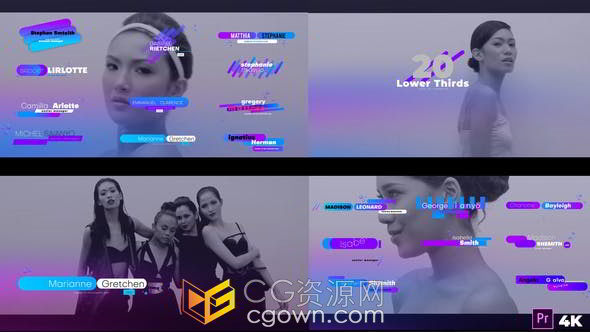 潮流炫彩商务企业时尚文本标题动画PR模板