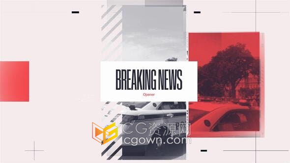 PR模板-炫酷过渡社会事件突发新闻潮流街区活动节目视频包装片头