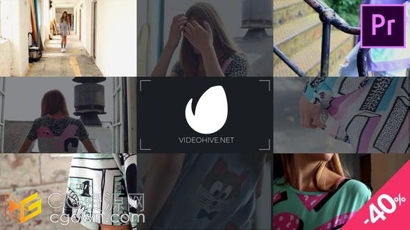 现代时尚流行经典商务品牌开场片头PR模板