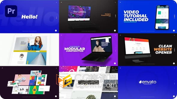 PR模板-网站介绍宣传片电子商务公司业务品牌推广视频