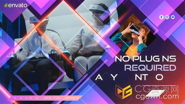 潮流品牌商业虚拟网络活动炫酷现代宣传片PR模板