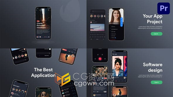 PR模板-移动应用推广iphone 13苹果手机展示短视频宣传动态海报