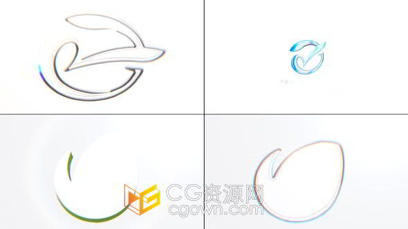 干净商业整洁简约时尚标志LOGO动画PR模板