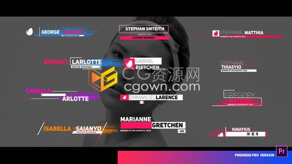 AE/PR模板-20组商业会议城市简介vlog视频故障动画文字标题字幕效果