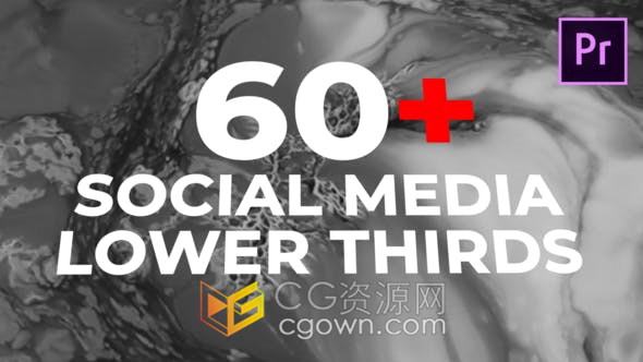 PR模板-60组社交媒体视频字幕条设计动画
