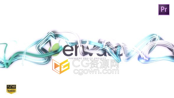 PR模板-抽象线条动画纳米技术公司LOGO视频片头制作