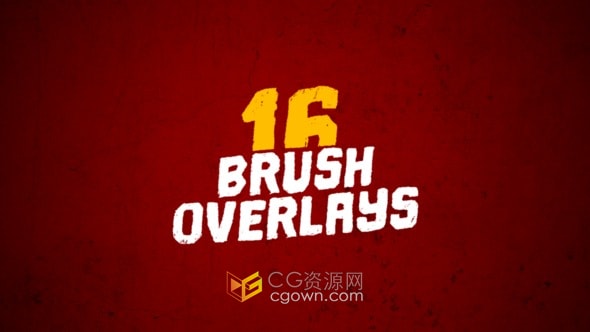 PR模板16种笔刷艺术纹理遮罩叠加效果Premiere Brush Overlays