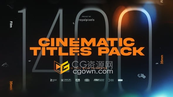 1400多个电影组文字标题转场效果脚本预设包PR版Cinematic Titles Pack