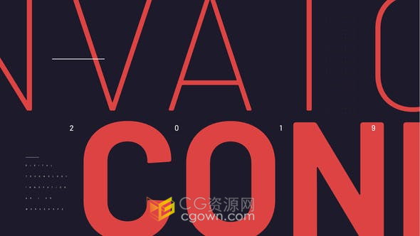 数字设计新能源企业会议创意动态事件简介短片宣传视频片头-AE模板