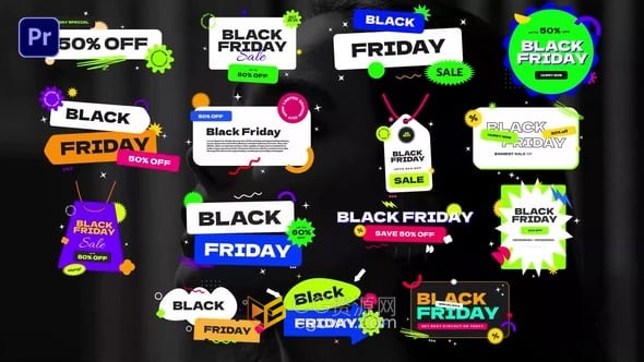 15个适合购物主题促销视频报价标签动画-PR模板