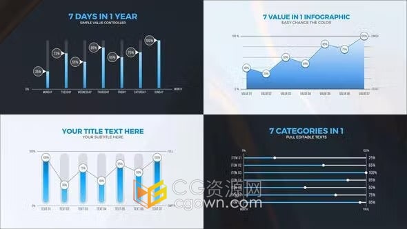 PR模板-视频报告业务数据技术产品信息统计优质现代信息图表