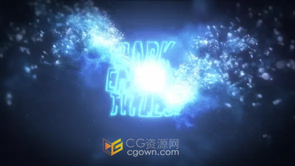 能量粒子光线耀斑光效爆炸动画文字标题视频片头-PR模板