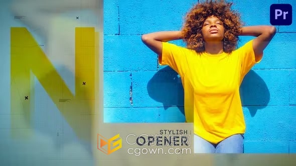 PR模板-时尚故障透明拼贴效果动态图文广告视频宣传