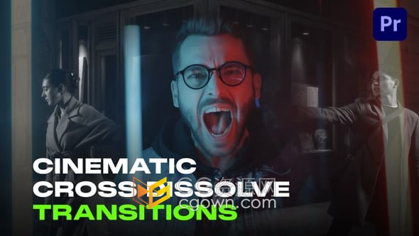 30种电影电视剧常用渐隐过渡交叉叠化视频转场-PR模板