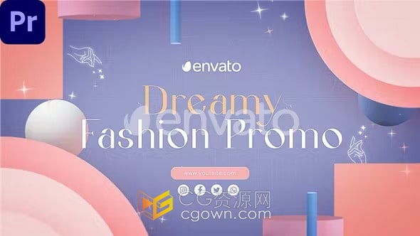 PR模板-甜美梦幻圆形气泡元素适合女性时尚美容服饰产品宣传广告