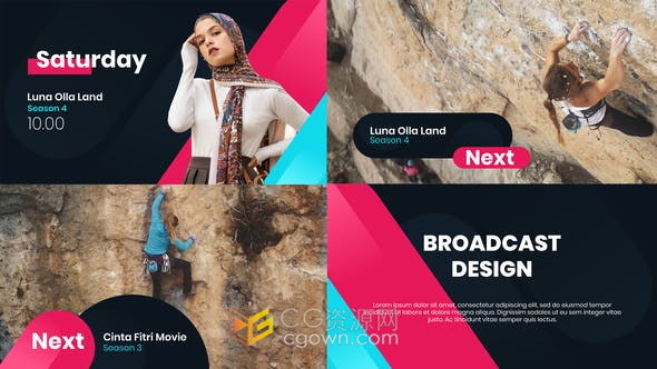 30组设计电视频道包装视频字幕条动画图形效果-PR模板