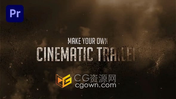 电影预告片PR模板尘土和沙尘暴视觉效果视频