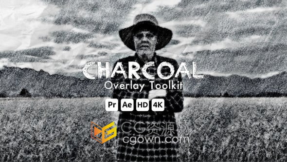 制作木炭画效果风格叠加层-PR模板下载