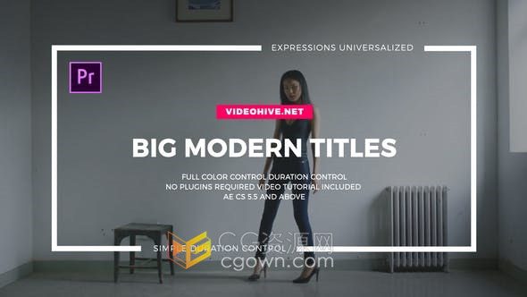 Premiere Pro制作视频字幕动画文字标题15种效果设计-PR模板