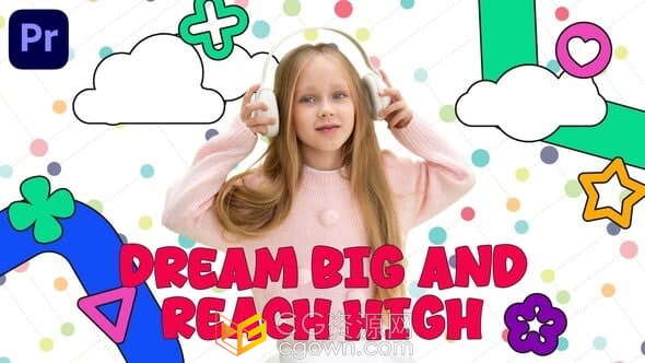 幼儿园儿童教育开放在线课程宣传片视频-PR模板