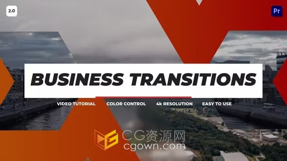 16种商务风格4K视频转场过渡动画PR模板下载