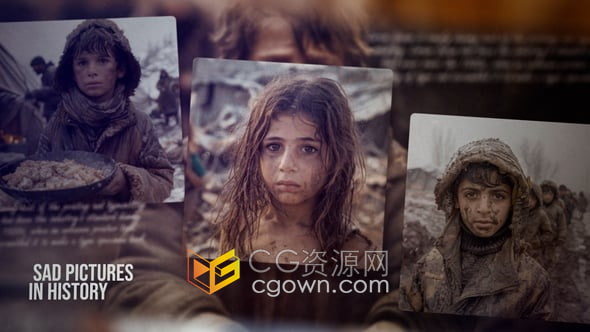 时间线展示优雅复古相册经典历史幻灯片-PR模板